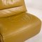 Green & Yellow Leather & Wood Free Motion Sofa from Koinor 4