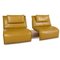 Green & Yellow Leather & Wood Free Motion Sofa from Koinor, Image 8