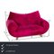 Pink Fabric & Glass Sofa & Coffee Table from Bretz, Set of 2, Image 2