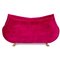 Pink Fabric & Glass Sofa & Coffee Table from Bretz, Set of 2 15