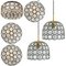 Iron and Bubble Glass Chandeliers by Limburg for Cor 17