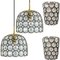 Iron and Bubble Glass Chandeliers by Limburg for Cor 19