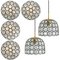 Iron and Bubble Glass Chandeliers by Limburg for Cor 18