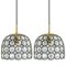 Iron and Bubble Glass Chandeliers by Limburg for Cor 10