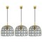 Iron and Bubble Glass Chandeliers by Limburg for Cor, Image 1