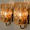 Amber Glass Wall Lights by Helena Tynell for Glashütte, 1960, Set of 2 5