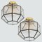 Iron and Clear Glass Ceiling Lamp by Limburg, 1970, Image 10