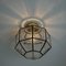 Iron and Clear Glass Ceiling Lamp by Limburg, 1970 3