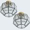 Iron and Clear Glass Ceiling Lamp by Limburg, 1970 8