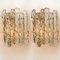 Brass & Ice Glass Wall Sconce by J.T. Kalmar for Cor 3