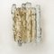 Brass & Ice Glass Wall Sconce by J.T. Kalmar for Cor 5