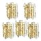 Brass & Ice Glass Wall Sconce by J.T. Kalmar for Cor, Image 1