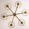 Brass and Glass Chandelier, 1960s, Image 16