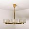 Brass and Glass Chandelier, 1960s, Image 14