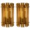 Extra Large Murano Glass and Brass Wall Sconces, Set of 2 1