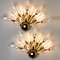 Large Crystal & Gilded Brass Sconces by Oscar Torlasco for Stilkronen, Set of 2 2