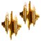 Mid-Century Brass Wall Sconces, 1970s, Set of 2, Image 1