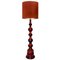 Large Ceramic Floor Lamp with New Silk Lampshade 1