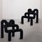 Black Armchairs by Terje Ekstrom, Norway, 1980s, Set of 2, Image 3