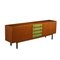 Sideboard in Teak Veneer and Leatherette, Italy, 1960s, Immagine 1