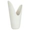 Mid-Century White Pike Mouth Vase by Gunnar Nylund for Rörstrand, Sweden, Imagen 1