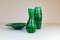 Mid-Century Large Green Ceramic Vases and Platter or Bowl from Upsala Ekeby, 1950s, Set of 3 3