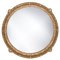 Neoclassical Regency Style Round Gold Hand-Carved Wooden Mirror, 1970s 1