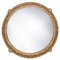 Neoclassical Regency Style Round Gold Hand-Carved Wooden Mirror, 1970s, Image 1