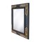 Regency Rectangular Handcrafted Black Gold Foil Wood Mirror, Spain, 1970s, Immagine 2