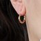 French 18 Karat Rose Gold Creoles Hoop Earrings, 1900s 2
