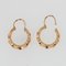 French 18 Karat Rose Gold Creoles Hoop Earrings, 1900s, Imagen 3