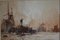 Charles Edward Dixon, 1 Schiff an der Themse, London, Aquarell, 1891 3