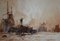 Charles Edward Dixon, 1 Schiff an der Themse, London, Aquarell, 1891 1