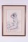 Handmade Drawing or Sketch, Nude Woman, 1960s 1