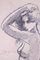 Handmade Drawing or Sketch, Nude Woman, 1960s 3