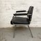 Space Age Black Leather Armchair, 1970s 7