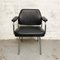 Space Age Black Leather Armchair, 1970s 2