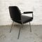 Space Age Black Leather Armchair, 1970s 4