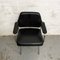 Space Age Black Leather Armchair, 1970s 8