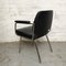 Space Age Black Leather Armchair, 1970s 6