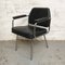 Space Age Black Leather Armchair, 1970s, Immagine 1