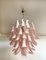 Vintage Italian Pink Murano Glass Chandelier from Mazzega, 1980s, Image 8