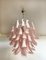 Vintage Italian Pink Murano Glass Chandelier from Mazzega, 1980s, Immagine 8