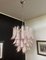 Vintage Italian Pink Murano Glass Chandelier from Mazzega, 1980s, Immagine 7