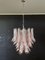 Vintage Italian Pink Murano Glass Chandelier from Mazzega, 1980s, Image 3