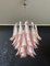 Vintage Italian Pink Murano Glass Chandelier from Mazzega, 1980s 11