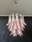 Vintage Italian Pink Murano Glass Chandelier from Mazzega, 1980s, Image 11