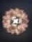 Vintage Italian Pink Murano Glass Chandelier from Mazzega, 1980s, Immagine 13