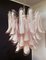 Vintage Italian Pink Murano Glass Chandelier from Mazzega, 1980s, Image 1