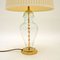 Vintage Brass & Glass Table Lamps, Set of 2, Image 3